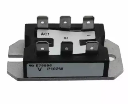 Produktfoto 1 von Vishay Thyristormodul 25 A 600 V, Gate-Trigger 60 mA 0.38 kA 1.35 V 6-Pin