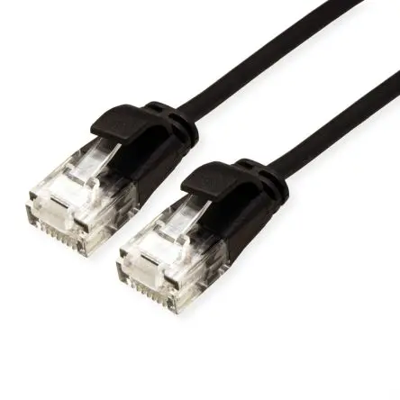 Produktfoto 1 von Roline 21.15 Cat6a Ethernet-Kabel, 5 m, Schwarz 8 Ungeschirmt, Aussen ø 3.4 mm Außen-ø , Raucharm halogenfrei