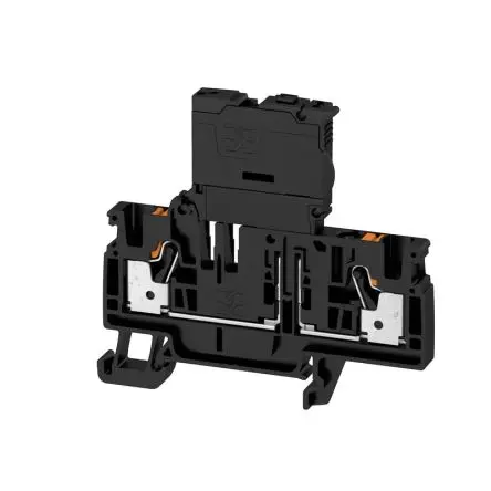 Produktfoto 1 von Weidmüller AFS Abgesicherter Anschlussklemmenblock 1 Schwarz, 4mm², 500V Einsteck-Anschluss Abgesichert IECEx/ATEX