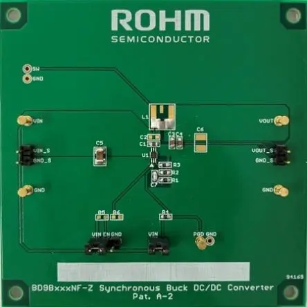 Produktfoto 1 von ROHM BD9B206NF-Z Evaluierungsplatine, BD9B206NF-EVK-001 Buck Schaltregler, für Abwärts-DC/DC-Wandler