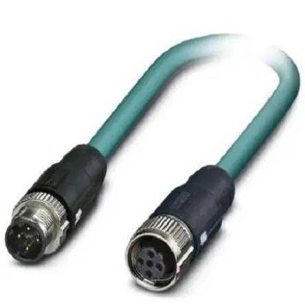 Produktfoto 1 von Phoenix Contact NBC Cat.5 Ethernet-Kabel, 5 m, Blau 4 Abgeschirmt Geschirmt, Aussen ø 6.4 mm Außen-ø , Polyurethan