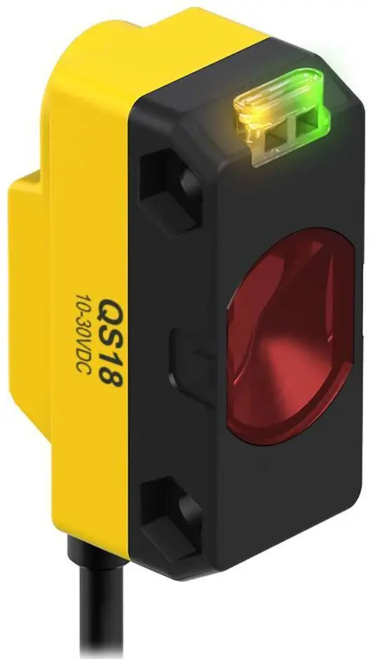 Produktfoto 1 von Banner Rechteckig Optischer Sensor, Entgegengesetzter Modus, Bereich 3 m, NPN/PNP Ausgang, Anschlusskabel
