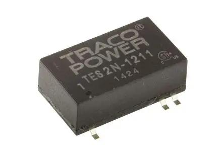 Produktfoto 1 von TRACOPOWER TES 2N DC/DC Konverter, 5V dc OUT 400 mA Oberfläche 18V dc 1.5 kV dc 2 W -40 °C 85 °C