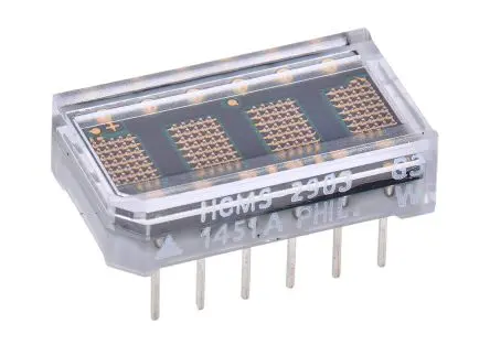 Produktfoto 1 von Broadcom HCMS-29xx LED-Anzeige Punktmatrix 4 Zeichen, Grün 574nm 0.11mcd Zeichenbreite 2.1 mm Zeichenhöhe 3.7 mm