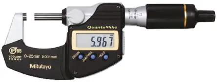 Produktfoto 1 von Mitutoyo Batteriebetrieben Spezial Mikrometer Metrisch, 0 mm bis 25 mm / ±1 μm, ISO-kalibriert