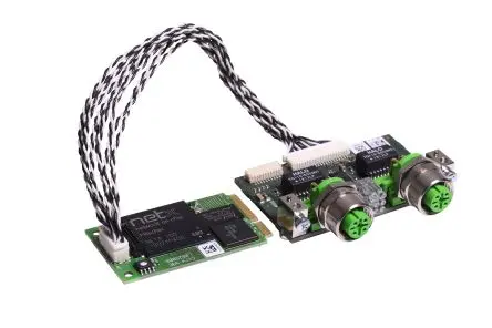 Produktfoto 1 von Hilscher 2 Anschl. Mini-PCI Express Netzwerkkarte 100Mbit/s RJ45