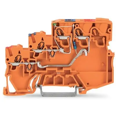 Produktfoto 1 von WAGO TOPJOB S Anschlussklemmenblock DIN-Schiene 3 Orange, 1mm², 24V Zugfederklemme
