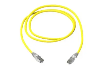 Produktfoto 1 von HellermannTyton Connectivity RJ45 Cat6a Ethernet-Kabel, 10 m, Gelb S/FTP, Raucharm halogenfrei