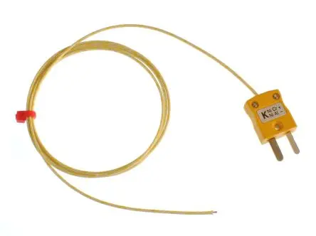 Produktfoto 1 von RS PRO ANSI Glasfaser Thermoelement mit offener Messstelle Typ K, Ø 1 mm x 3 m 60 °C → 350 °C