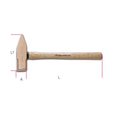 Produktfoto 1 von BETA Hammer, Ingenieurshammer 500 g Holz-Stiel 310 mm