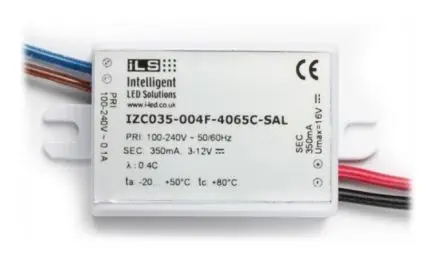Produktfoto 1 von Intelligent LED Solutions LED-Treiber, 4 W 100V ac, 240 V ac LED-Treiber 350mA, Ausgang 12V, 2 V