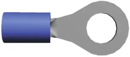 Produktfoto 1 von TE Connectivity PIDG Ringkabelschuh, Isoliert 16 AWG, Nylon, Blau, 14 AWG max.AWG, M6
