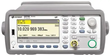 Produktfoto 1 von Keysight Technologies 53210A Frequenzzähler 10 Digits 0 Hz / 350 MHz, BNC, ISO-kalibriert