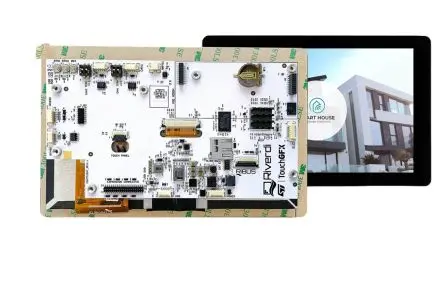 Riverdi Farb-LCD 7 Zoll RGB Touchscreen Projiziert-kapazitiver Berührungscontroller, 1024 x 600 Pixel, 154.21 x 85.92 mm