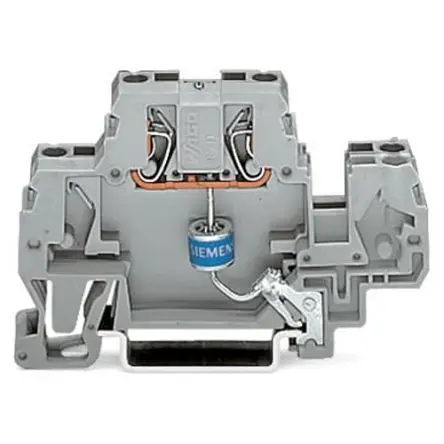 WAGO 870 Anschlussklemmenblock 2 Grau, 2.5mm², 500V Zugfederklemme