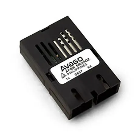 Produktfoto 1 von Broadcom LWL-Transceiver, 125 Mbit/s, ST-Anschluss 1380 nm Wellenlänge max. Empf., 9-polig Rund 1.9 ns 1.6 ns