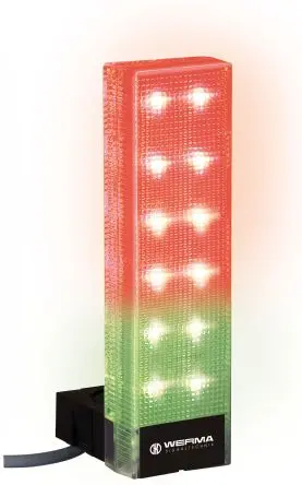 Produktfoto 1 von Werma VarioSIGN LED Signalturm Summer 3-stufig Linse Grün, Rot, Gelb 24V Basis
