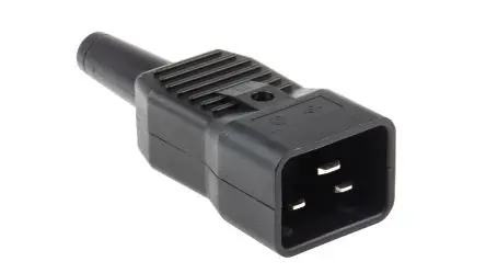 Produktfoto 1 von Schurter 4796 IEC-Steckverbinder C20 250V, Gerade Stecker, Kabel 16A