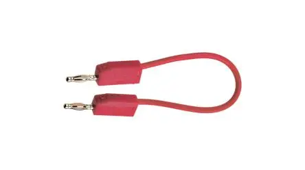 Produktfoto 1 von Staubli Messleitung 10A Stecker / Stecker, Rot Polyvinylchlorid-isoliert 15 cm, 30V, 60 V