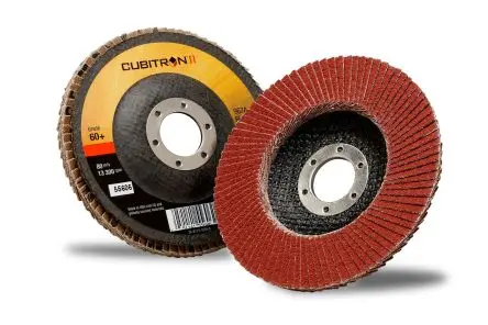 Produktfoto 1 von 3M Cubitron II Keramik Keramik-Fächerscheibe Ø 178 mm 80, Korngröße 165 μm 10 pro Paket