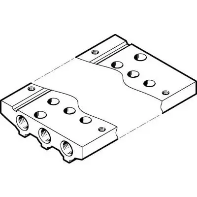 Produktfoto 1 von Festo Pneumatischer Mehrfachanschluss VABM, Geschmiedete Aluminiumlegierung, RCM trademark, cULus-(OL)