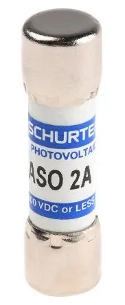 Produktfoto 1 von Schurter ASO 10.3x38 Patronensicherung F / 2A 10 x 38 mm 1kV dc Melamin gPV