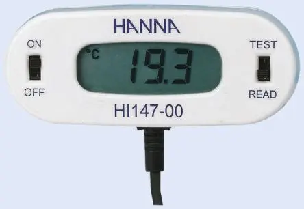 Hanna Instruments Digitales Thermometer, HI 147-00, Verdrahtet, 1 bis 150 °C ±0.3°C max, ISO-kalibriert