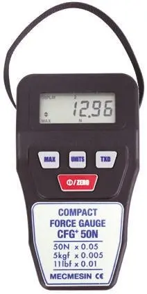 Produktfoto 1 von Mecmesin Kraft-Messgerät bis 860 / ±0.5 %, Auflösung 0.05 N 500 Hz RS232, ISO-kalibriert
