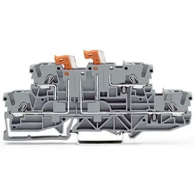 Produktfoto 1 von WAGO TOPJOB S Trenn- und Messtrennreihenklemme 2 Grau, 2.5mm², 300V Einsteck-Anschluss IECEx/ATEX/CSA