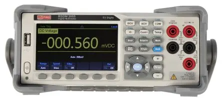Produktfoto 1 von RS PRO RSDM3055 Werkbank Digital Multimeter Echteffektivwert, CAT I, CAT 750 V ac / 10 A ac 10 A dc, 100 mΩ,
