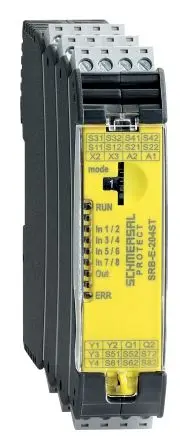 Produktfoto 1 von Schmersal SRB-E Sicherheitsrelais 24V dc, 2 Sicherheitskontakte, Automatisch EN 60947-5-1, EN ISO 13849-1, IEC/EN 62061,