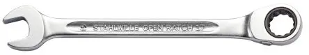 Produktfoto 1 von STAHLWILLE Gabel‑Ring Ratschenschlüssel Chrom 0.59 in Chrom Stahl, Länge 202mm