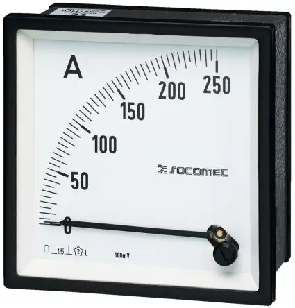 Produktfoto 1 von Socomec 192E Amperemeter 15 A DC, 72 mm x 72 mm