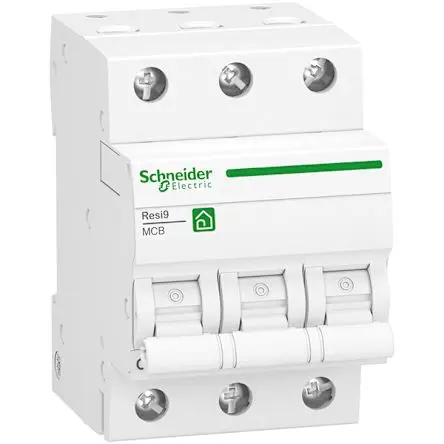 Produktfoto 1 von Schneider Electric R9F2 Miniaturüberlastschalter Typ C, Pol 3-polig 16A 400V ac, Abschaltvermögen 10000 A Resi9
