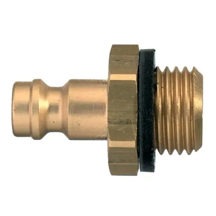 Produktfoto 1 von Legris Pneumatische Schnellsteckkupplung, Messing vernickelt 1/4 in Stecker, Kupplungssystem mit Einhandbedienung