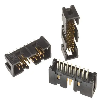 3M 2500 Leiterplattenleiste gewinkelt, 16-polig / 2-reihig, Raster 2.54 mm Raster Durchsteckmontage, Unisoliert