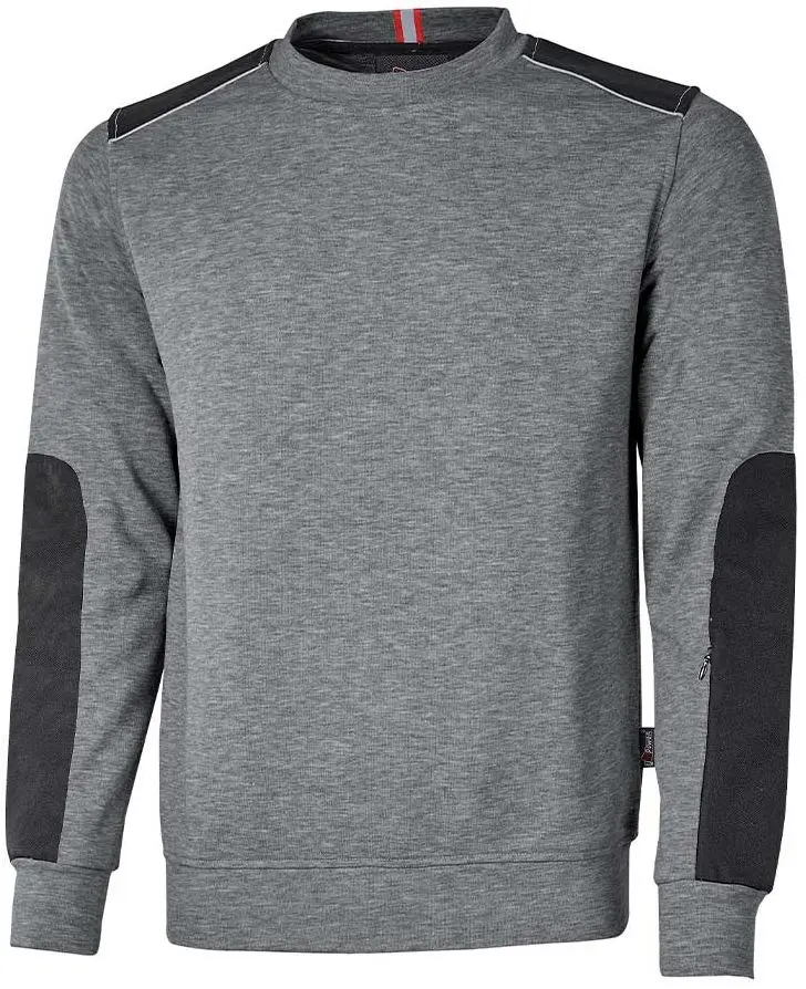 UPower RYKE Unisex Fleece-Jacke, 30 % Polyester, 70 % Baumwolle Meteoritengrau, Größe 2XL