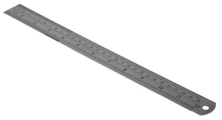 Produktfoto 1 von CK Edelstahl Lineal Zoll, Metrisch Flexibel 300 mm x 29.5mm