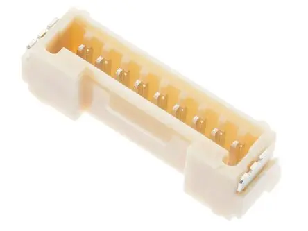 Produktfoto 1 von Molex 505568 Leiterplattenleiste Vertikal, 2-polig / 1-reihig, Raster 1.25 mm Raster Oberfläche, Ummantelt