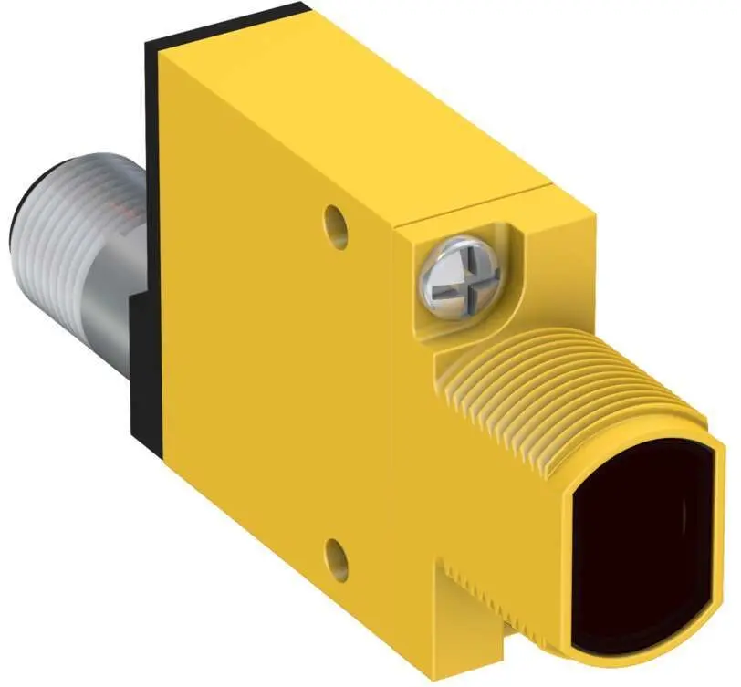 Produktfoto 1 von Banner Rechteckig Optischer Sensor, Dagegen, Bereich 3 m, Bipolar Ausgang, Integral QD, Hell-/dunkelschaltend
