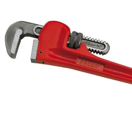 Facom Schraubenschlüssel Rohrzange, Metall Griff, Backenweite 102 mm, / Länge 610mm