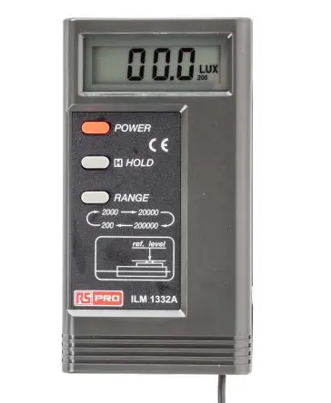 Produktfoto 1 von RS PRO ILM1332A Luxmeter 0.01lx mit Fotodiode, bis 200000 lx, 0.1 lx, ±3 %, ISO-kalibriert