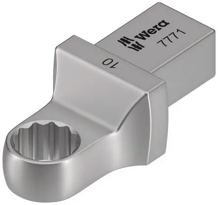 Produktfoto 1 von Wera, 9 x 12 mm Rund Ringschlüsseleinsatz, Chrom, 10 mm