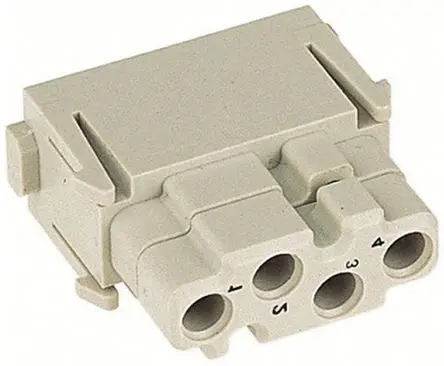 Produktfoto 1 von HARTING HAN Modular Industrie-Steckverbinder Kontakteinsatz Buchse, 4-polig 1.5A, Kabel, Steckverbindereinsatz