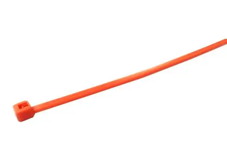 Produktfoto 1 von RS PRO Nylon 6.6 Kabelbinder Nicht lösbar Orange 4.8mm x 385 mm