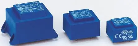 Produktfoto 1 von Block Printtrafo, Trafo 230 V ac / 2 x 6 V ac 2 Ausg. 5 VA 44 mm x 33mm x 37 mm 0.19 kg Stift