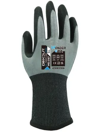 Produktfoto 1 von Wonder Grip WG-2187 DEXCUT Handschuhe HPPE, Nylon, Polyester, Elastan Schwarz, Grau Nitril 24