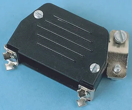 Produktfoto 1 von MH Connectors MHED D-Sub-Gehäuse Vertikal, 9-polig, D: D-Sub-Gehäuse Zugentlastung, Schwarz, Größe E, aus Thermoplast