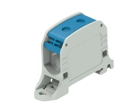 Produktfoto 1 von Entrelec 1SNF Anschlussklemmenblock 2 Blau, Grau, 1kV ac Kabel