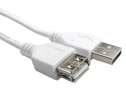 Produktfoto 1 von RS PRO Stecker USB-Verlängerungskabel, USB Typ A Buchse / USB Typ A, 1.8 m USB 2.0 Weiß